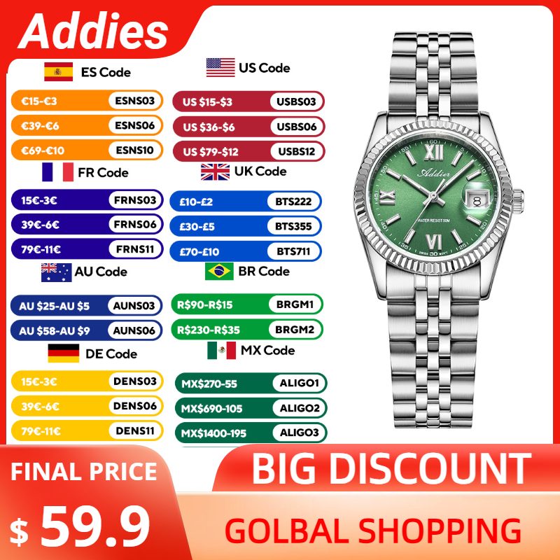 Luxury Watch Quartz - Reloj de lujo Addies de alta