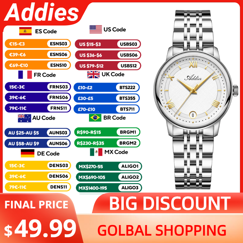 Luxury Watch Quartz - Relojes Addies de lujo para mujer,