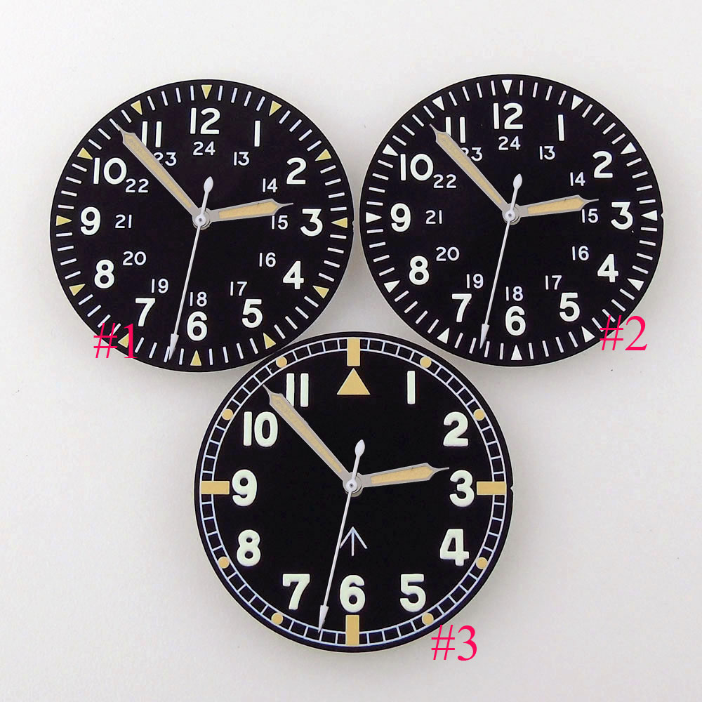 Luxury Watch Face - Esfera de reloj negra de 33,5mm