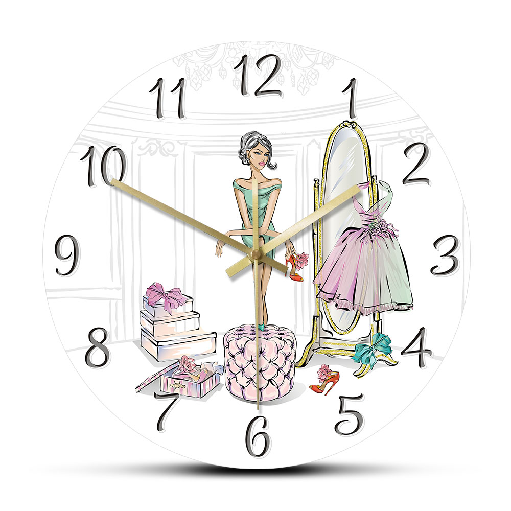 Luxury Watch Boutique - Reloj de pared silencioso Glamour Fashion
