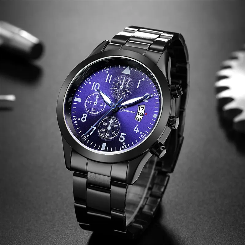 Luxury Watch Face - Geneva-reloj de cuarzo deportivo para hombre,