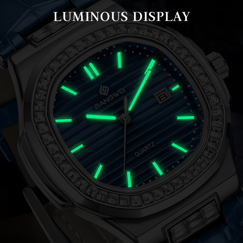 Relojes BANGWEI de lujo para h - Luxury Watch Holder For Men reseña y precio