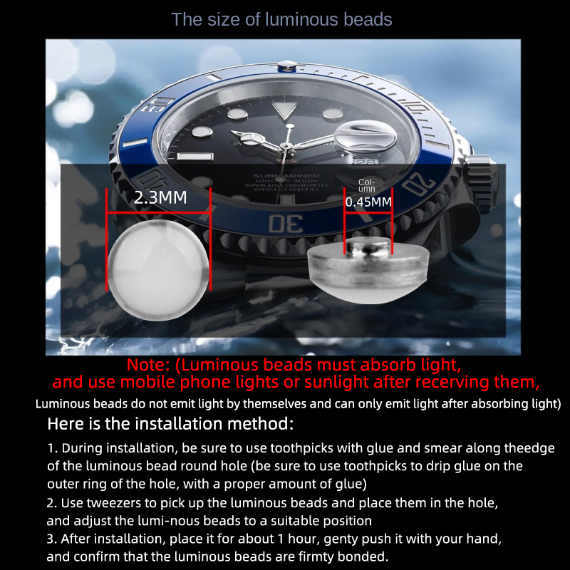 Pip luminoso de 2,3x0,45mm par - Luxury Watch Online reseña y precio