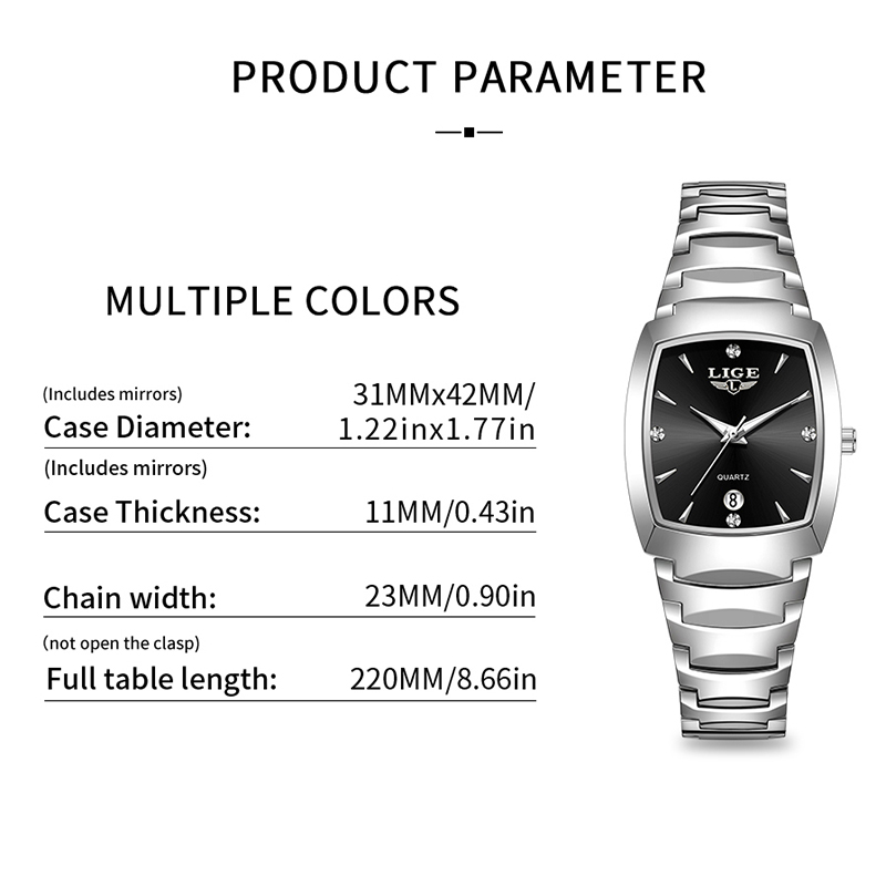 Reloj LIGE para mujer, reloj d - Luxury Watch Quartz reseña y precio