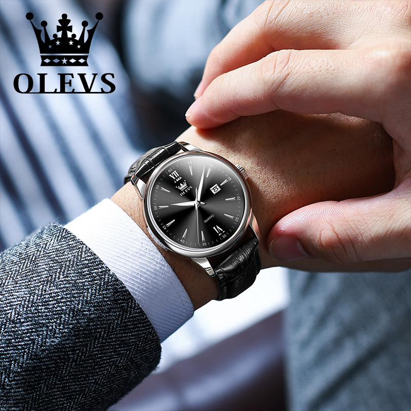OLEVS-reloj de cuarzo para hom - Luxury Watch Holder For Men reseña y precio
